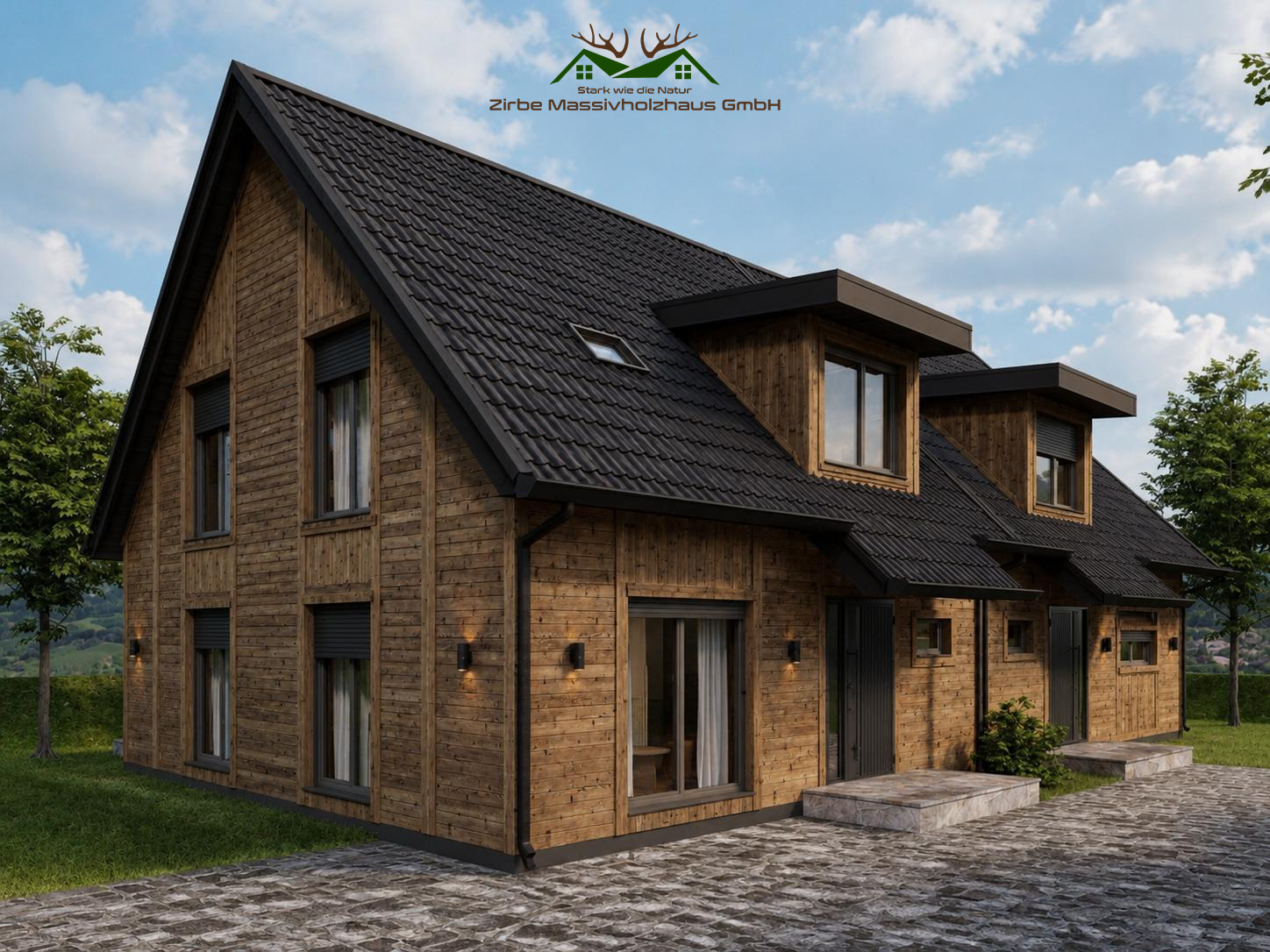 Zirbe Massivholzhaus Ev Projesi